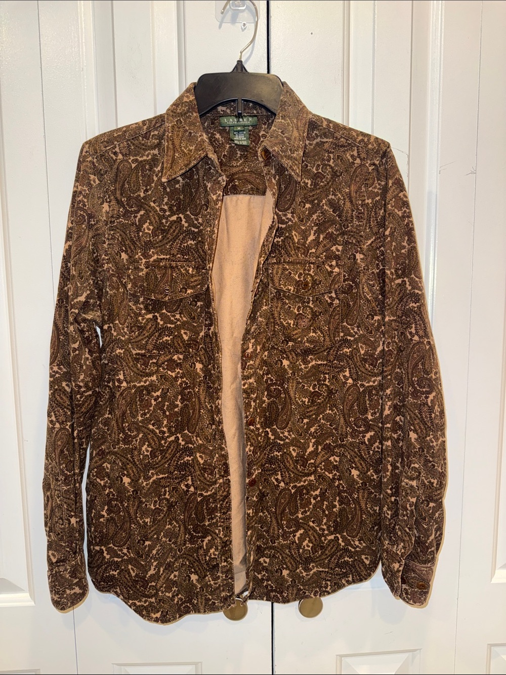 Ralph Lauren Brown Paisley  Shirt Jacket